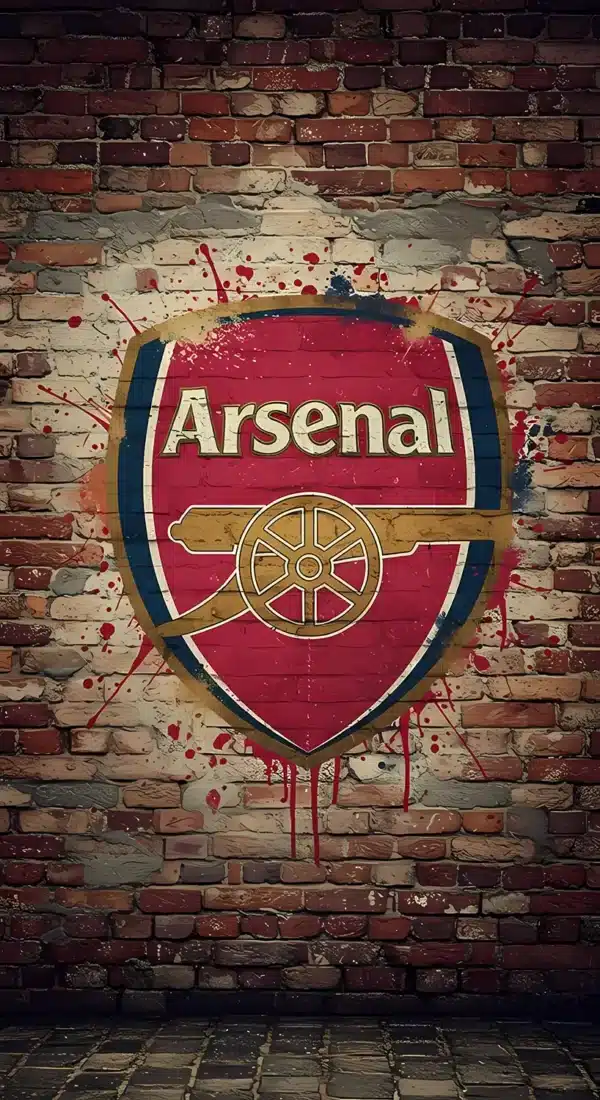 والپیپر آرسنال طرح مینیمال قرمز و سفید