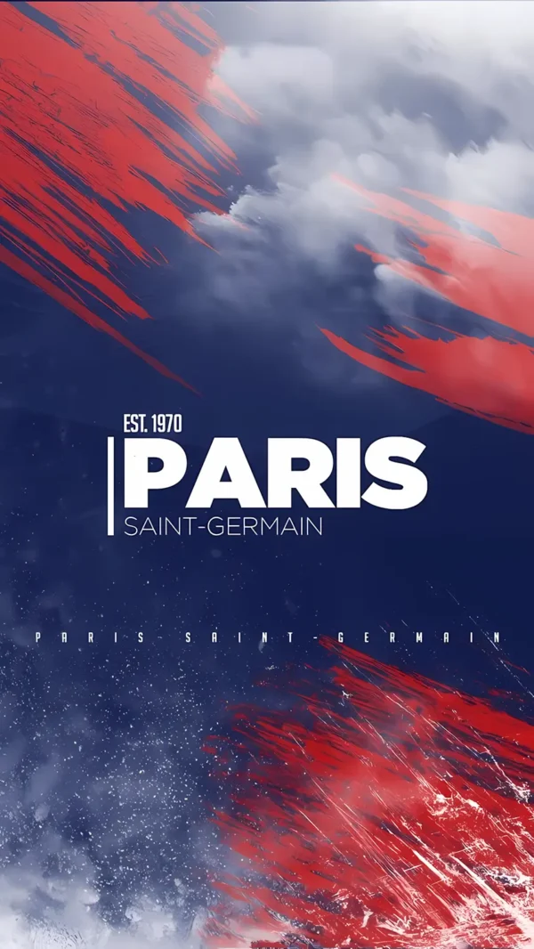 والپیپر پاریس سن ژرمن با لوگو باشگاه