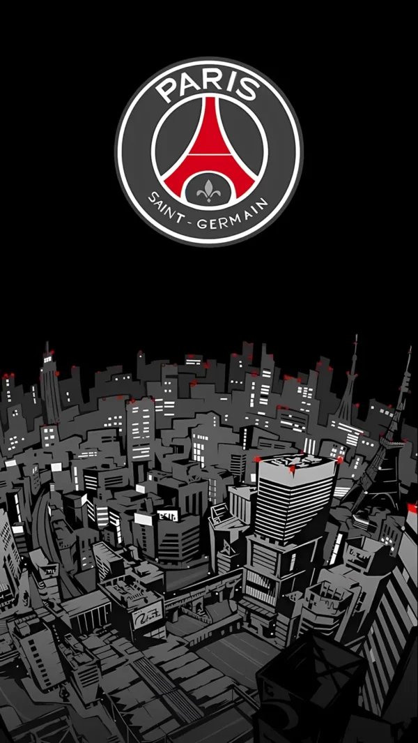 والپیپر پاریس سن ژرمن با لوگو باشگاه