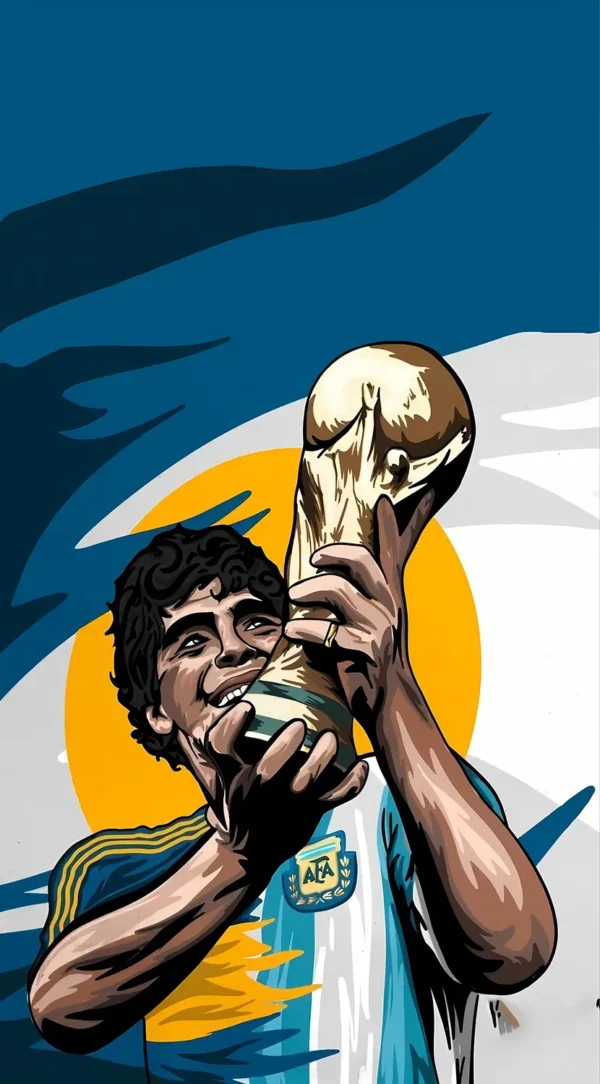 والپیپر مارادونا با پیراهن ناپولی