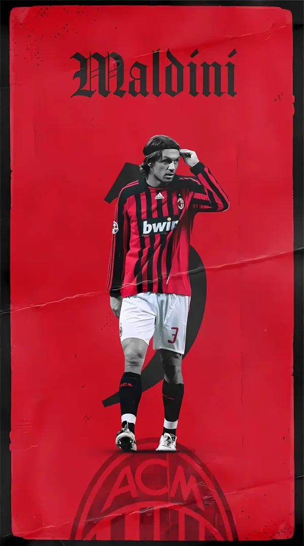 والپیپر مالدینی در لحظه کاپیتانی باشگاه میلان