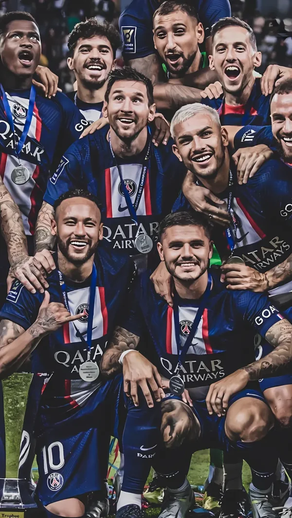 والپیپر پاریس سن ژرمن با حضور لیونل مسی