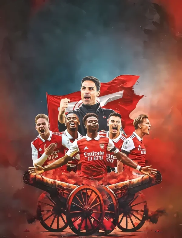 والپیپر آرسنال لوگوی رسمی باشگاه با کیفیت 4K