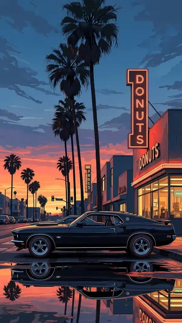 صحنه اکشن با خودروی اسپرت در GTA 6 - والپیپر HD