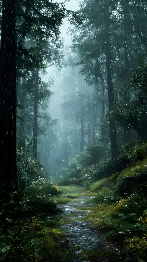 والپیپر جنگل تاریک و رازآلود