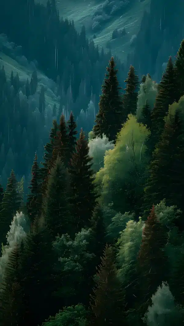 والپیپر جنگل سرسبز و شاداب