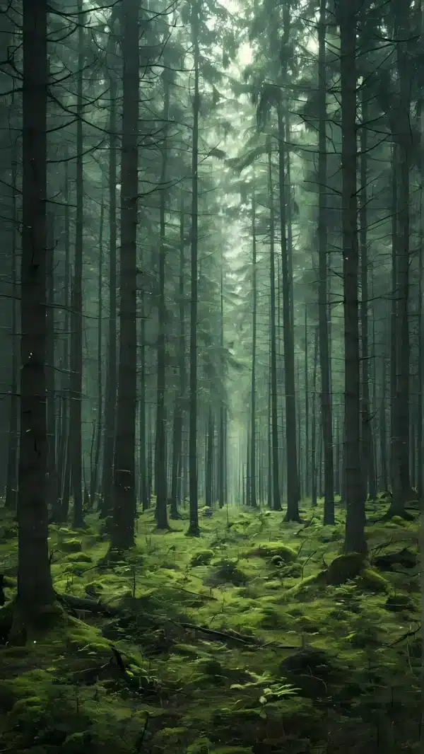 والپیپر جنگل سرسبز و شاداب