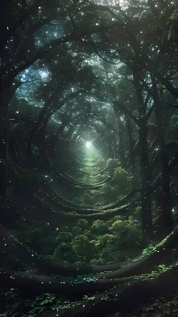 والپیپر جنگل با نور خورشید