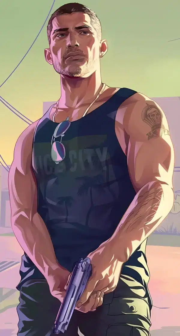 کاراکترهای اصلی GTA 6 جیسون و لوسیا - والپیپر HD