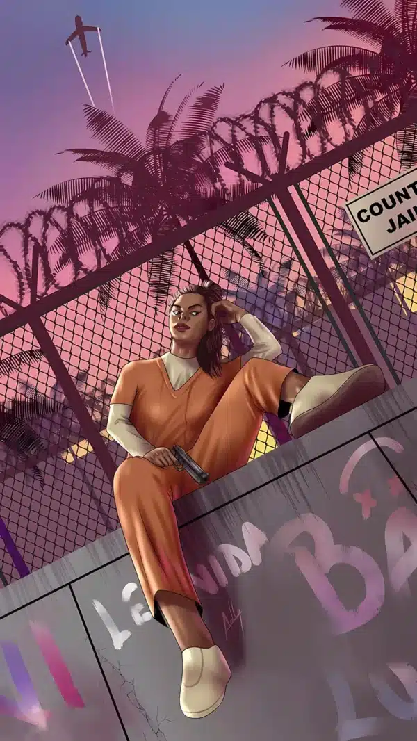 کاراکترهای اصلی GTA 6 جیسون و لوسیا - والپیپر HD