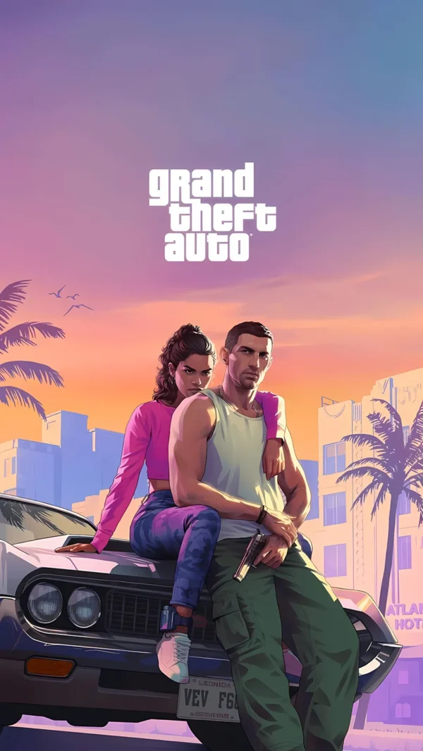 کاراکترهای اصلی GTA 6 جیسون و لوسیا - والپیپر HD