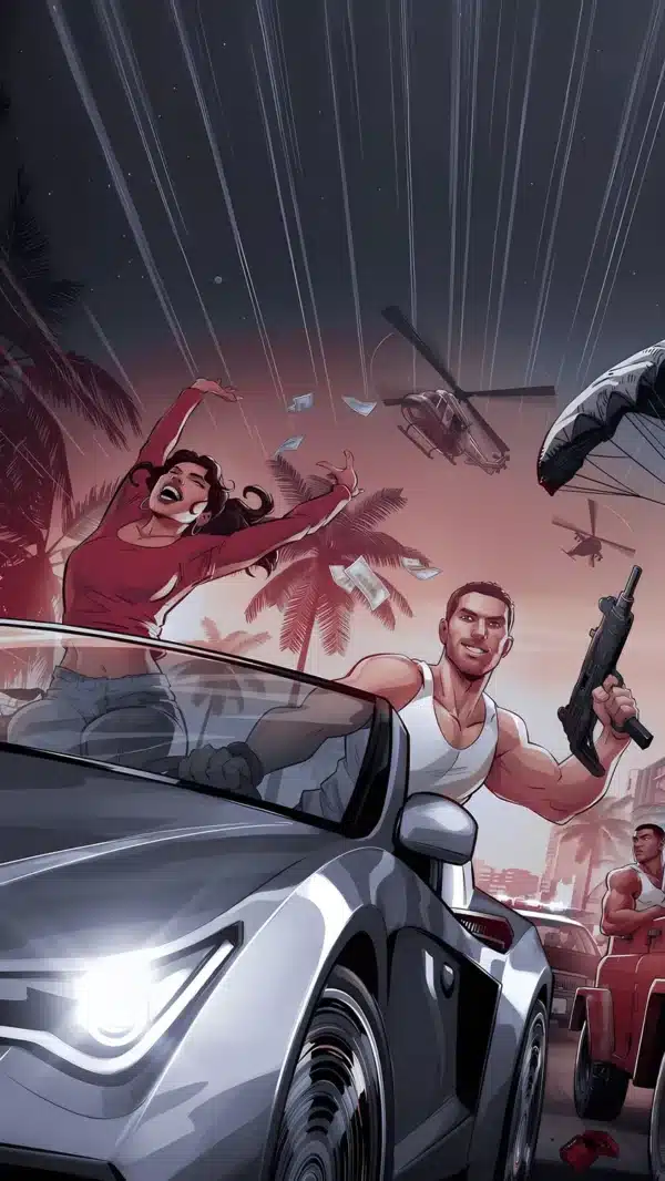 کاراکترهای اصلی GTA 6 جیسون و لوسیا - والپیپر HD