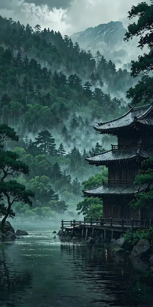 والپیپر طبیعت 2026 جنگل مه‌آلود با نورپردازی سینمایی - HD