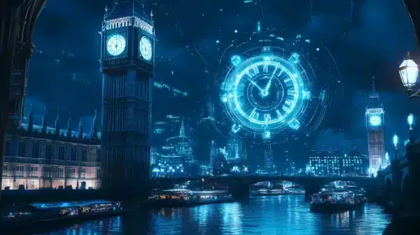 والپیپر فوتوریستی و تکنولوژی 2026 با افکت نئونی - HD