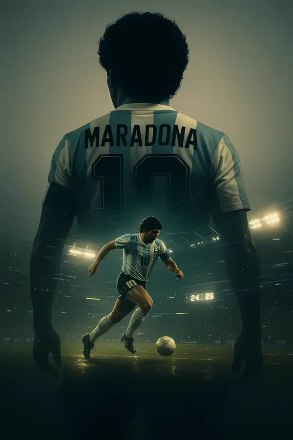 والپیپر مارادونا با طراحی هنری و کیفیت 4K