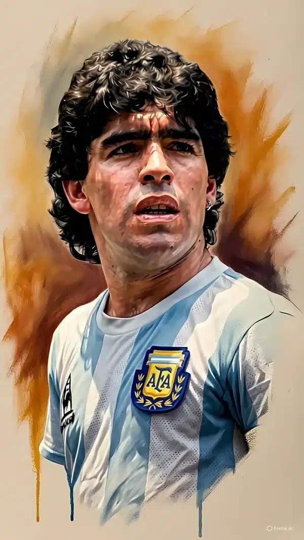 والپیپر مارادونا با طراحی هنری و کیفیت 4K