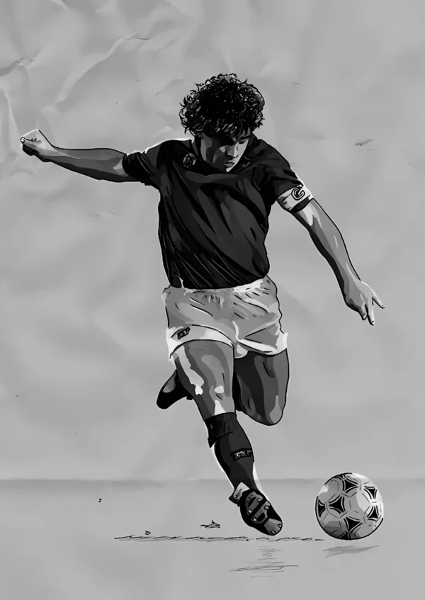 والپیپر مارادونا با طراحی هنری و کیفیت 4K