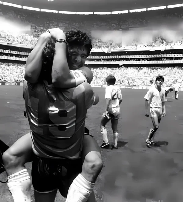 تصویر مارادونا در لحظه گل افسانه‌ای به انگلیس