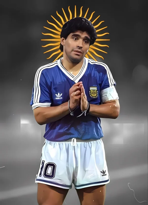 تصویر مارادونا در لحظه گل افسانه‌ای به انگلیس