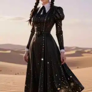 والپیپر انیمه‌ای ونزدی آدامز در بیابان با نور طلایی و جزئیات خیره‌کننده