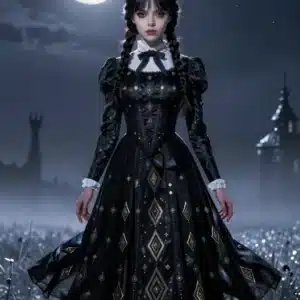 والپیپر انیمه‌ای ونزدی آدامز در منظره مه‌آلود ماه‌نما با کیفیت 8K